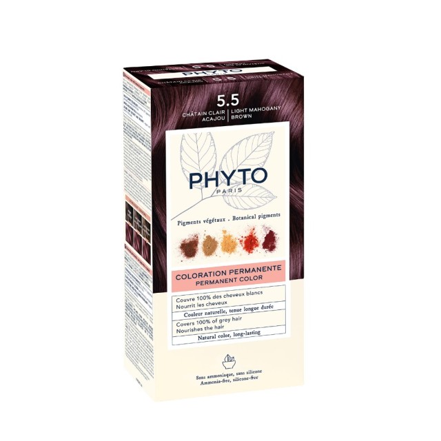 Phyto Phytocolor 5.5 Light Mahogany Brown (Ανοιχτό Καστανό Μαρόν)