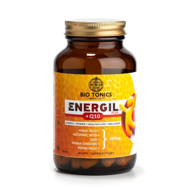 Bio Tonics Energil + Q10 620mg 60caps (Συμπλήρωμα Διατροφής για Αύξηση των Επιπέδων Ενέργειας)