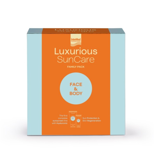 Intermed Luxurious Sun Care SET Face Cream SPF50 75ml & Body Cream SPF15 200ml (ΣΕΤ με Αντηλιακή Κρέ