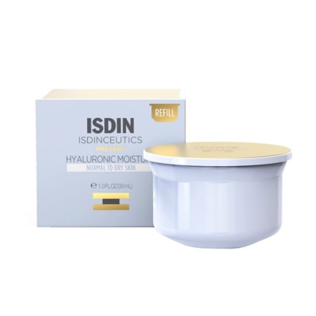 Isdin Isdinceutics Hyaluronic Moisture Normal to Dry Refill 50gr (Ενυδατική Κρέμα Προσώπου με Καθαρό Υαλουρονικό Οξύ για Κανονική/Ξηρή Επιδερμίδα - Ανταλλακτική Συσκευασία)