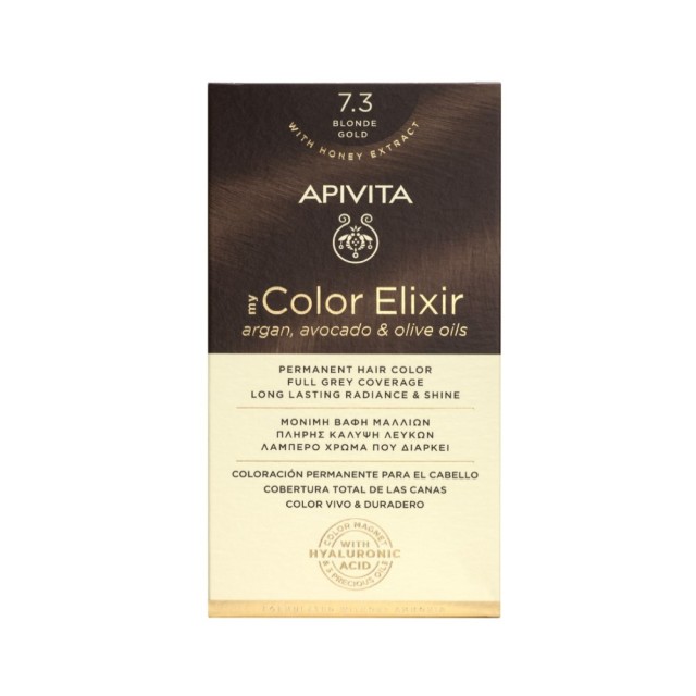 Apivita My Color Elixir N 7.3 (Βαφή Μαλλιών - Ξανθό Μελί Χρώμα) 