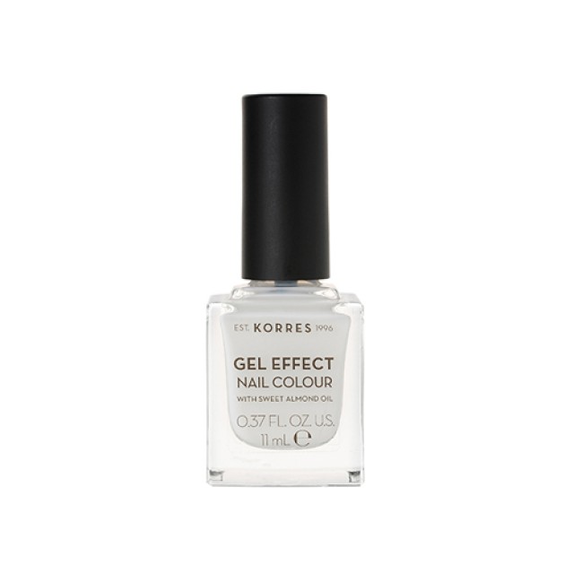 Korres Gel Effect Nail Colour No02 Porcelain White 11ml (Ημιμόνιμο Βερνίκι Νυχιών με Αμυγδαλέλαιο - 