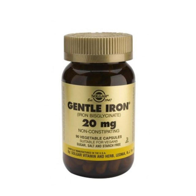 Solgar Gentle Iron 20mg 90 Vegetarian Caps