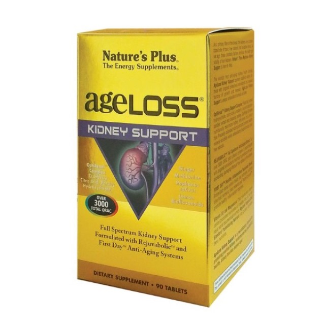 Natures Plus AgeLoss Kidney Support 90tabs (Αντιοξειδωτική Φόρμουλα για την Καλή Υγεία των Νεφρών) 