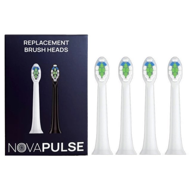 Elladent Novapulse Standard Replacement Brush Heads White 4pcs