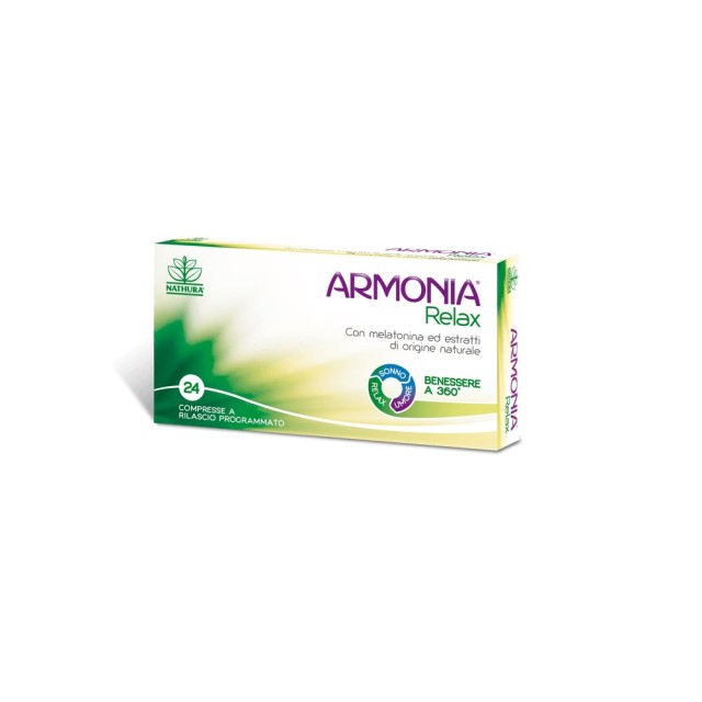 Nathura Armonia Relax Melatonin 1mg 24tabs (Συμπλήρωμα Διατροφής Μελατονίνης για Καλό Ύπνο & Καλή Διάθεση 24τεμ)