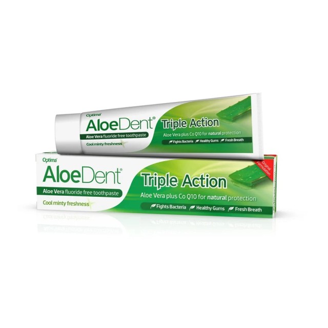Optima Aloe Dent Triple Action Toothpaste 100ml (Οδοντόκρεμα Τριπλής Δράσης με Αλόη Βέρα)