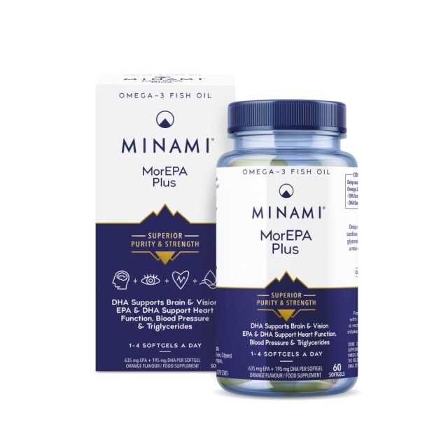 Minami MorEpa Plus 60caps (Συμπλήρωμα Διατροφής για την Καλή Λειτουργία του Καρδιαγγειακού Συστήματο