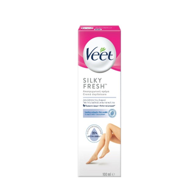 Veet Silky Fresh Hair Removal Cream Sensitive Skin 100ml (Κρέμα Αποτρίχωσης για Ευαίσθητη Επιδερμίδα)