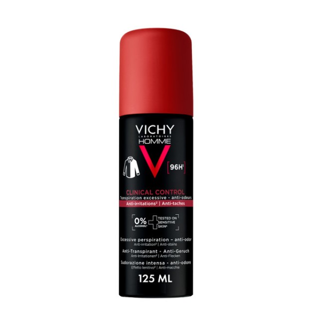 Vichy Homme Clinical Control 96h Deodorant Spray 125ml