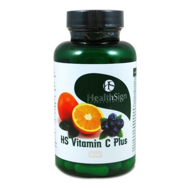 Health Sign HS Vitamin C Plus 90caps (Συμπλήρωμα Διατροφής με Βιταμίνη C για την Ενίσχυση του Ανοσοποιητικού Συστήματος) 