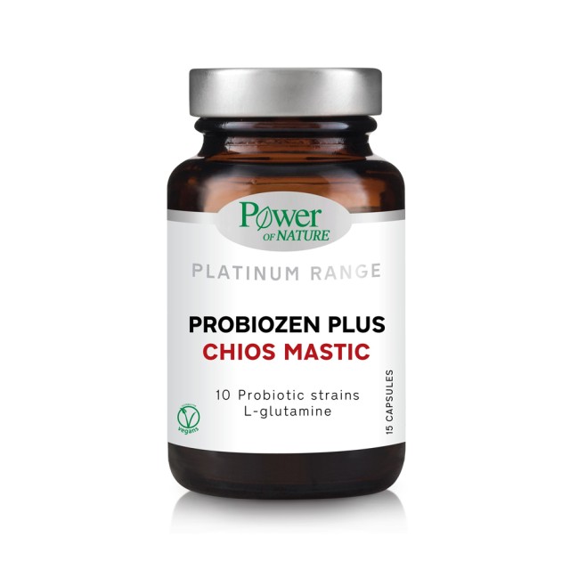 Power Health Platinum Range Probiozen Plus Chios Mastic 15caps (Συμπλήρωμα Διατροφής με Μαστίχα Χίου, Προβιοτικά, Γλουταμίνη & Ψευδάργυρο)