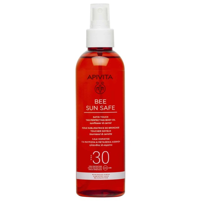 Apivita Bee Sun Safe Satin Touch Tan Perfecting Body Oil SPF30 200ml