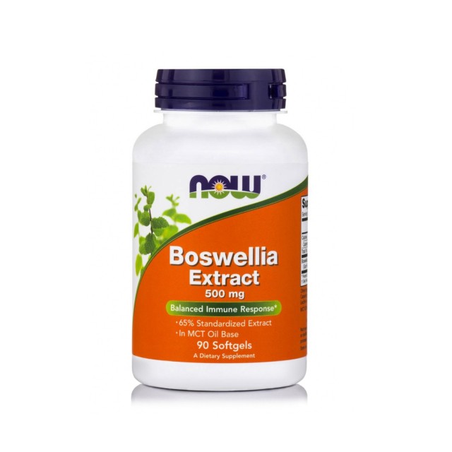 Now Boswellia Extract 500mg 90softgels (Συμπλήρωμα Διατροφής με Αντιφλεγμονώδεις Ιδιότητες)