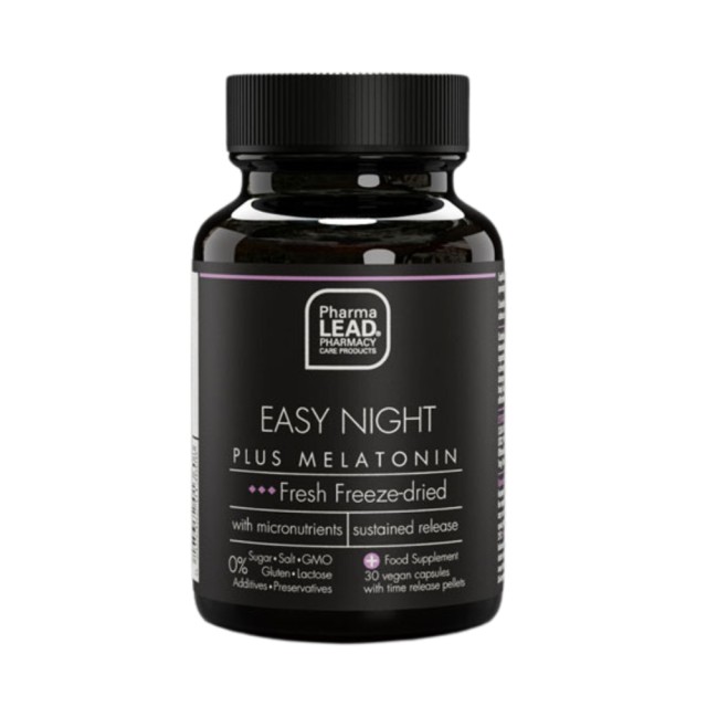 Pharmalead Black Range Easy Night Plus Melatonin 30caps (Συμπλήρωμα Διατροφής με Μελατονίνη για τη Διατήρηση Φυσιολογικού Ύπνου)