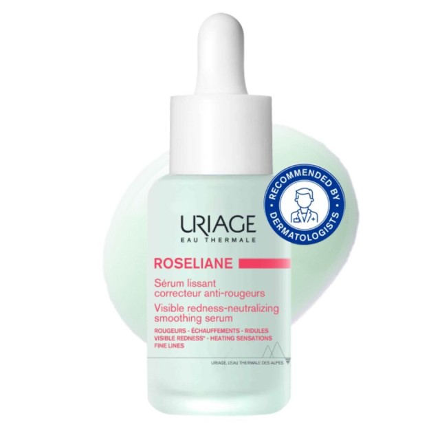 Uriage Roseliane Visible Redness-Neutralizing Smoothing Serum 30ml (Oρός Προσώπου Κατά της Ερυθρότητας για Ευαίσθητη Επιδερμίδα)