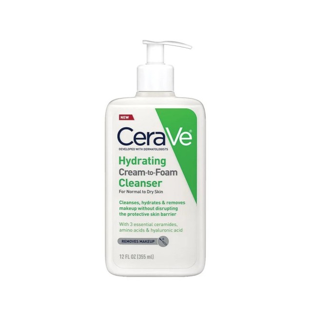 CeraVe Hydrating Cream-to-Foam Cleanser 236ml