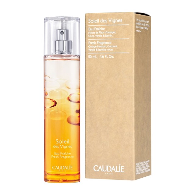 Caudalie Fresh Fragrance Soleil des Vignes 50ml (Άρωμα Άνθη Πορτοκαλιάς, Γιασεμί, Καρύδα)