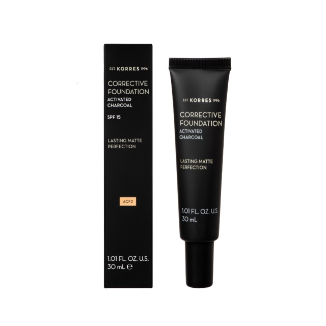 Korres Corrective Foundation Activated Charcoal ACF2 SPF15 30ml