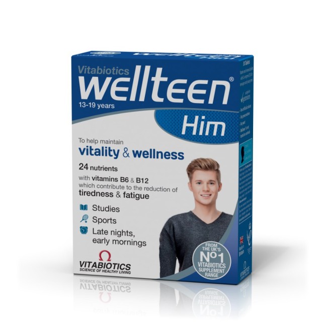 Vitabiotics Wellteen Him 30tabs (Πολυβιταμίνη για Αγόρια 13-19 ετών) 