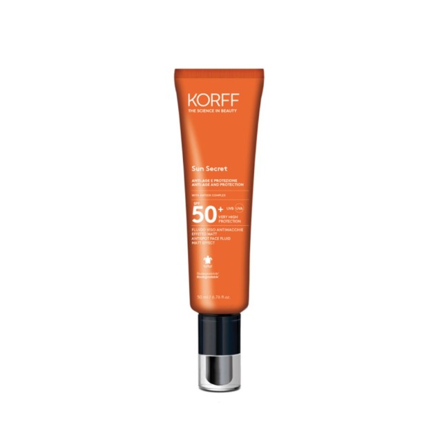 Korff Sun Secret Anti Spot Face Fluid SPF50+ 50ml (Αντηλιακή Κρέμα Προσώπου Πολύ Υψηλής Προστασίας Κατά των Κηλίδων)