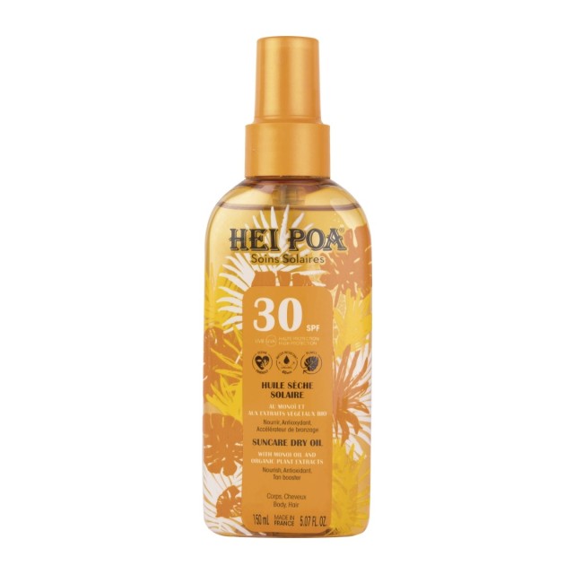 Hei Poa Monoi Suncare Dry Oil SPF30 150ml (Αντηλιακό Λάδι για Σώμα & Μαλλιά)