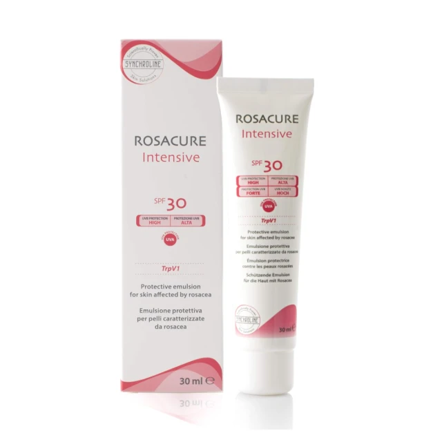 Synchroline Rosacure Anti-Redness Intensive Cream SPF 30 – 30 Ml, Beruhigende Tagescreme Mit UVA/UVB-Schutz
