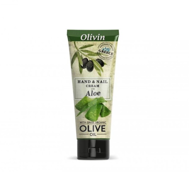 Olivin Hand & Nail Cream Aloe 75ml (Βελούδινη Κρέμα Χεριών με Αλόη)