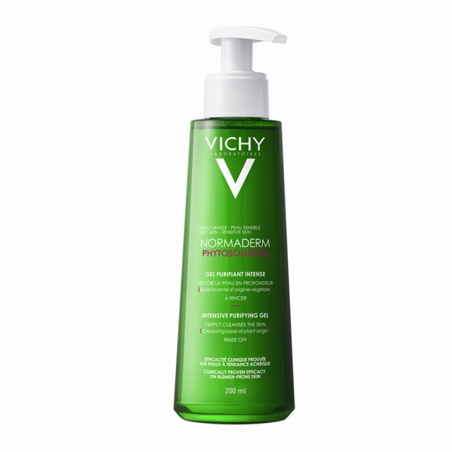 Vichy Normaderm PhytoSolution Gel 200ml (Τζελ Εντατικού Καθαρισμού για Επιδερμίδες με Τάση Ακμής)