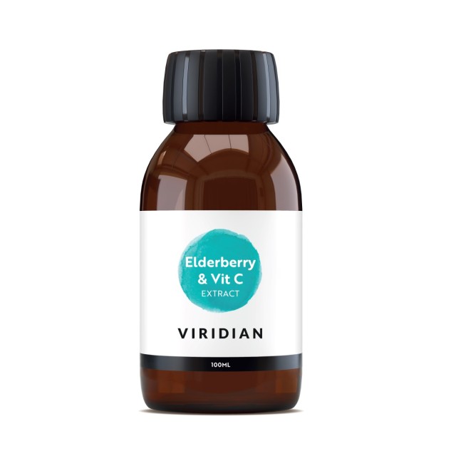 Viridian Organic Elderberry & Vitamin C Extract 100ml (Συμπλήρωμα Διατροφής για τη Φυσιολογική Λειτουργία του Ανοσοποιητικού Συστήματος)