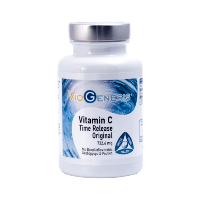 Viogenesis Vitamin C Time Release Pellets 120caps (Συµπλήρωµα Διατροφής με Βιταμίνη C Βραδείας Αποδέσμευσης)
