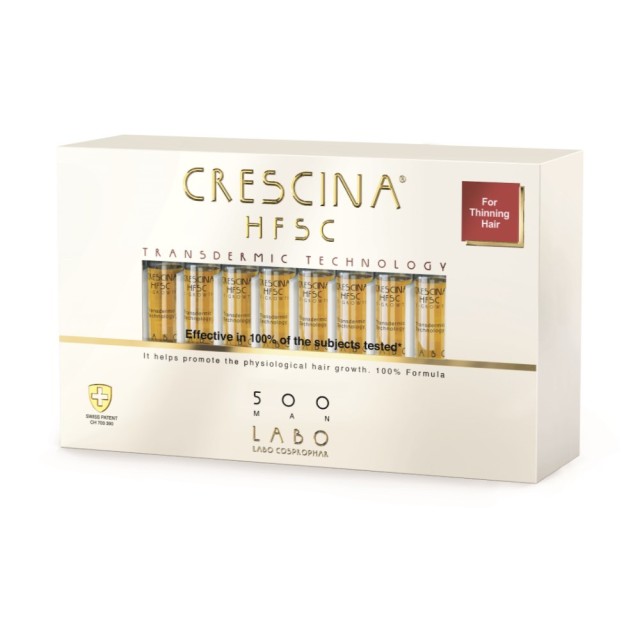 Crescina Transdermic HFSC Man 500 20x3.5ml (Αγωγή για Άνδρες με Αραίωση Μαλλιών σε Μεσαίο Στάδιο)