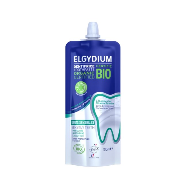 Elgydium ECO-ΒΙΟ Sensitive Toothpaste 100ml (Οδοντόκρεμα για Ευαίσθητα Δόντια σε Ανακυκλώσιμη Συσκευ