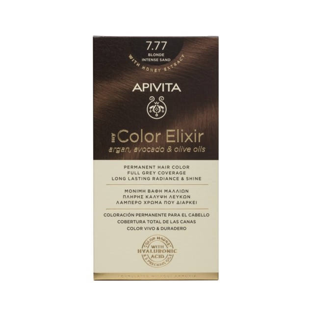 Apivita My Color Elixir N 7.77 (Βαφή Μαλλιών - Ξανθό Έντονο Μπεζ Χρώμα)
