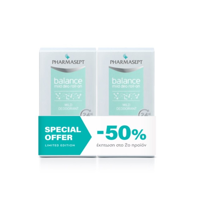 Pharmasept Balance Mild Deo Roll-On 24h 50ml -50% on the 2nd Product