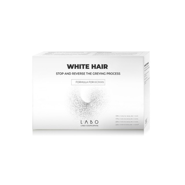 Labo White Hair Treatment Woman 20 Φιαλίδια (Αγωγή για την Αντιμετώπιση της Ανάπτυξης των Λευκών Τριχών για Γυναίκες)