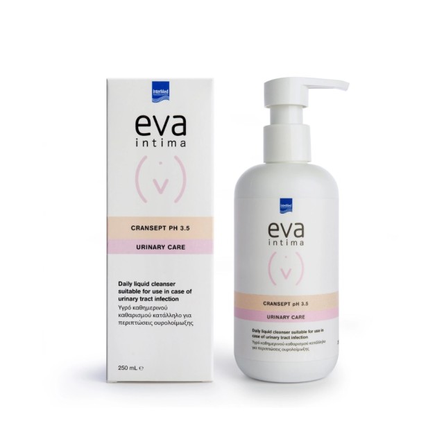Intermed Eva Intima Cransept Liquid Cleanser pH 3.5 250ml (Υγρό Καθημερινού Καθαρισμού της Ευαίσθητης Περιοχής σε Περιπτώσεις Επαναλαμβανόμενων Ουρολοιμώξεων)