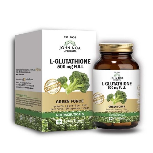 John Noa Liposomal L-Glutathione 500mg Full 60caps (Συμπλήρωμα Διατροφής με Αντιοξειδωτική Δράση)