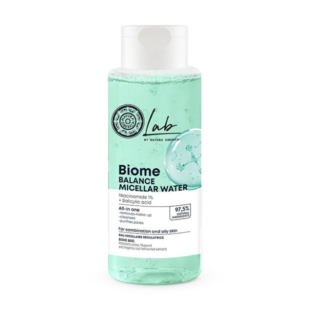 Natura Siberica Lab Biome Balance Micellar Face Water 400ml (Νερό Καθαρισμού & Ντεμακιγιάζ για Λιπαρό Δέρμα)