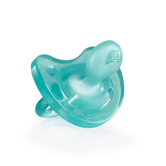Chicco Physio Soft Silicone Soother Blue 02713-21 16-36m+ (Πιπίλα Όλο Σιλικόνη Σιέλ 16-36m+)