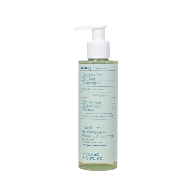 Korres Olympus Tea Purifying Cleansing Gel 200ml (Τζελ Καθαρισμού Ρύθμισης της Λιπαρότητας)
