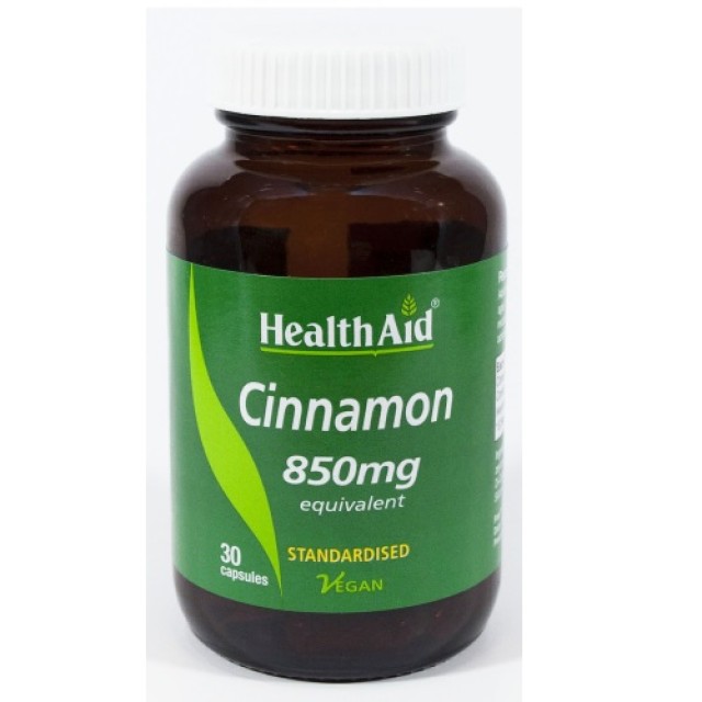 Health Aid Cinnamon 850mg 30caps (Διαβήτης - Χοληστερίνη)