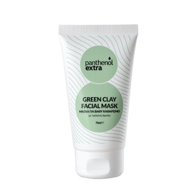 Panthenol Extra Green Clay Facial Mask 75ml (Μάσκα Προσώπου για Βαθύ Καθαρισμό με Πράσινο Άργιλο)