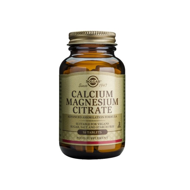 Solgar Calcium Magnesium Citrate 50tabs (Ασβέστιο & Μαγνήσιο 50 ταμπ)