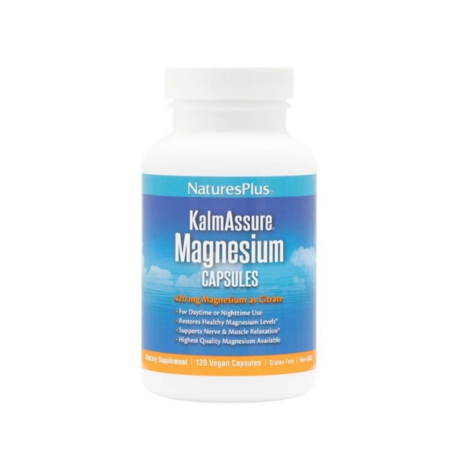 Natures Plus Kalmassure Magnesium Citrate 400mg 120caps (Συμπλήρωμα Διατροφής για τη Διαχείρηση του Άγχους)