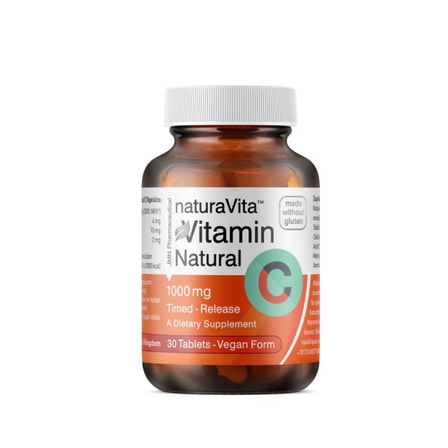 Natura Vita Vitamin C 1000mg 30tabs (Συμπλήρωμα Διατροφής με Βιταμίνη C για τη Φυσιολογική Λειτουργία του Ανοσοποιητικού)