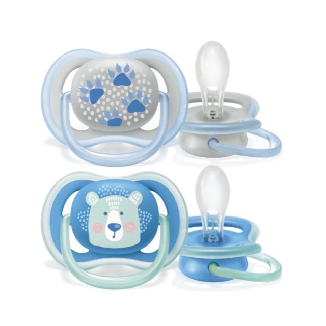 Avent Ultra Air SCF085/03 6-18m (Ελαφριά Πιπίλα Σιλικόνης 6-18m 2τεμ & Θήκη)