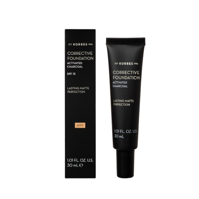 Korres Corrective Foundation Activated Charcoal ACF3 SPF15 30ml