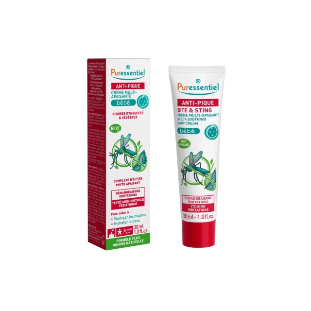 Puressentiel Anti-Bite & Sting Multi Shoothing Baby Cream 30ml (Κρέμα για Μετά το Τσίμπημα για Βρέφη 6μ+)