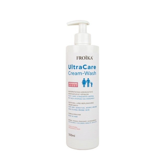 Froika Ultracare Cream Wash 500ml (Καταπραϋντικό Kρεμοντούς για Πολύ Ξηρό/Ατοπικό Δέρμα)